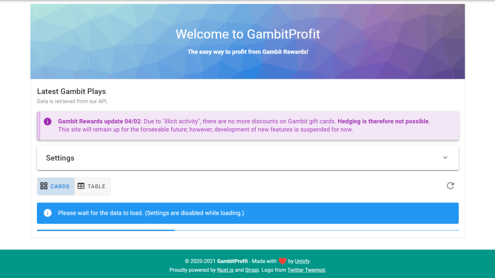 Image for project GambitProfit.com